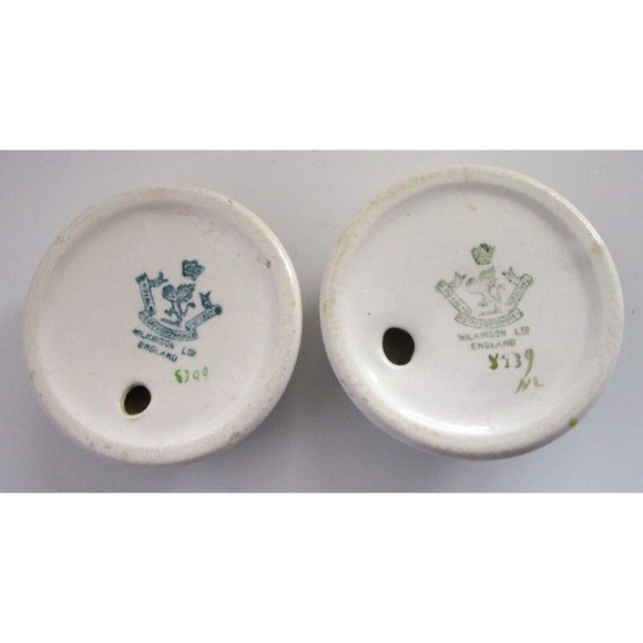 Wilkinson Royal Staffordshire Pottery England - Pair (2) Floral Candlesticks VTG - Picture 7 of 11